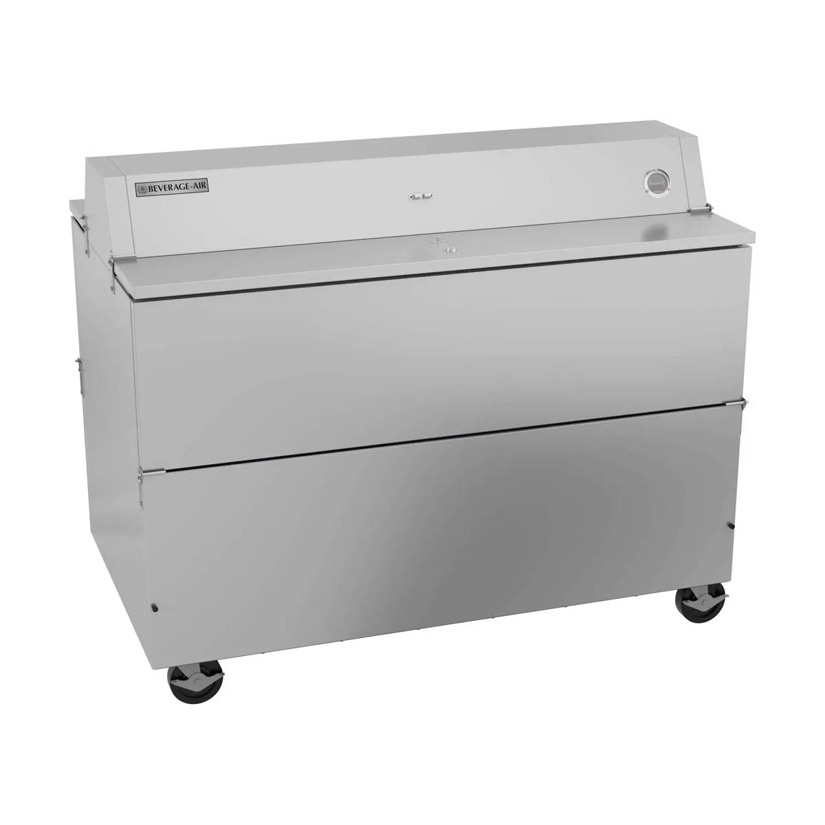 Beverage Air STF58HC-1-S 58" Dual Sided Milk Cooler, Forced Air, 16 Crates Capacity