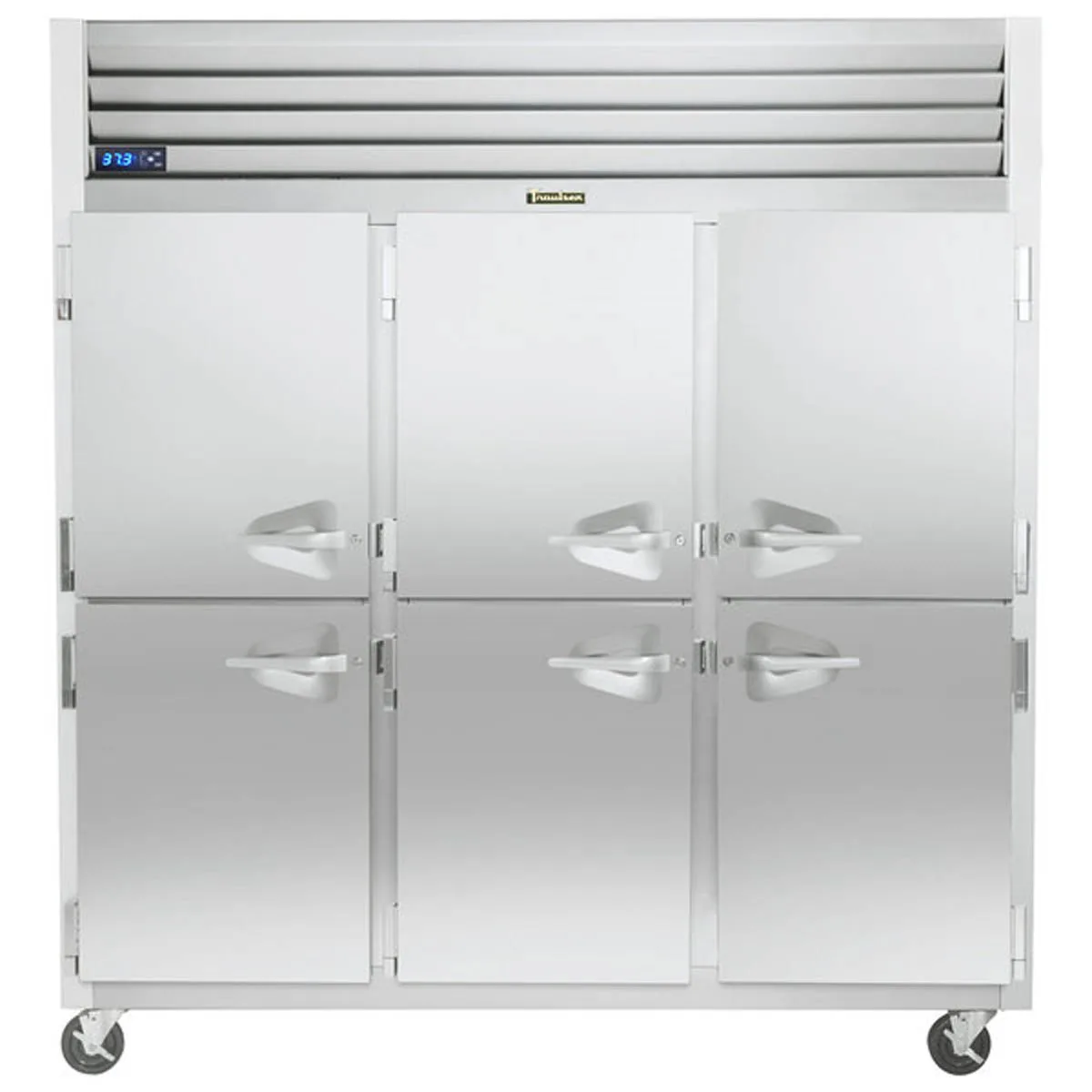 Traulsen G30001-032 76" Reach-In Refrigerator w/ 6 Solid Half-Doors (hinged left/left/right), Top Mount, 69 cu. ft.