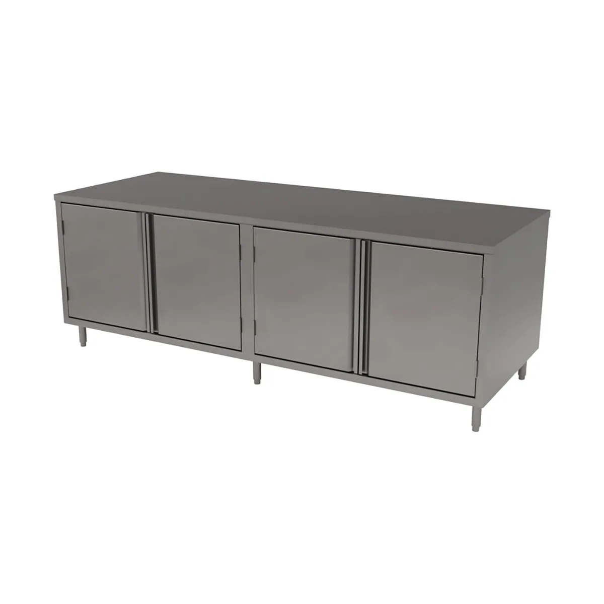 BK Resources CST-3684H2 84" Cabinet Base Dual Access Hinged Doors Work Table