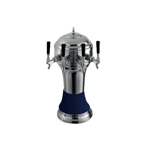 Perlick 4056BL4BPC Roma Draft Beer Dispensing Tower, 4 Faucets