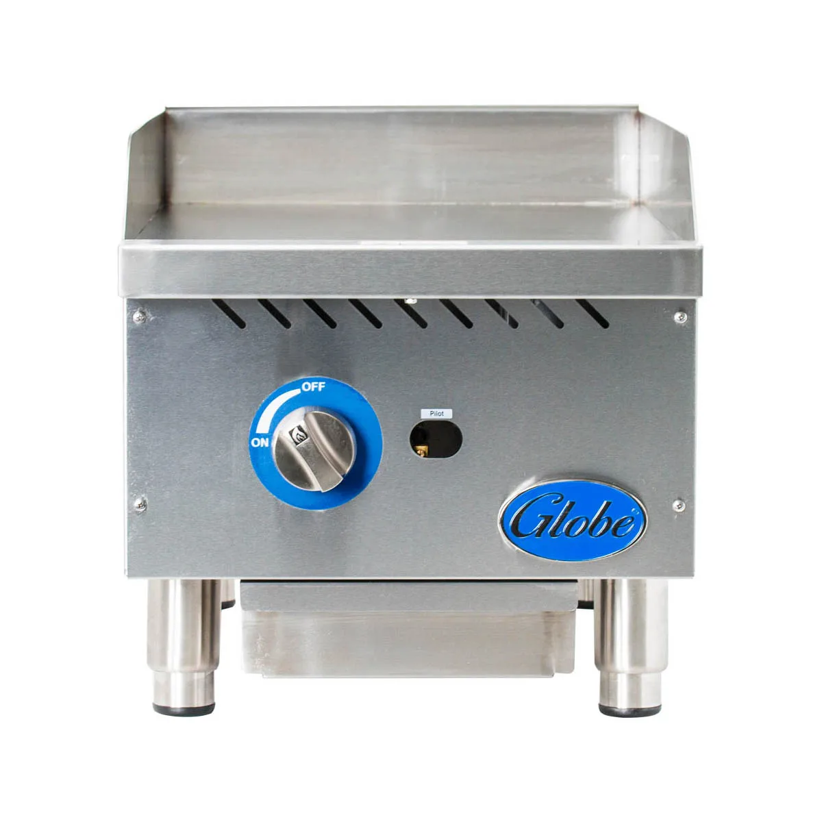 Globe GG15G 15" Countertop Gas Griddle, Manual Controls, 1" Steel Plate, 30.000 BTU
