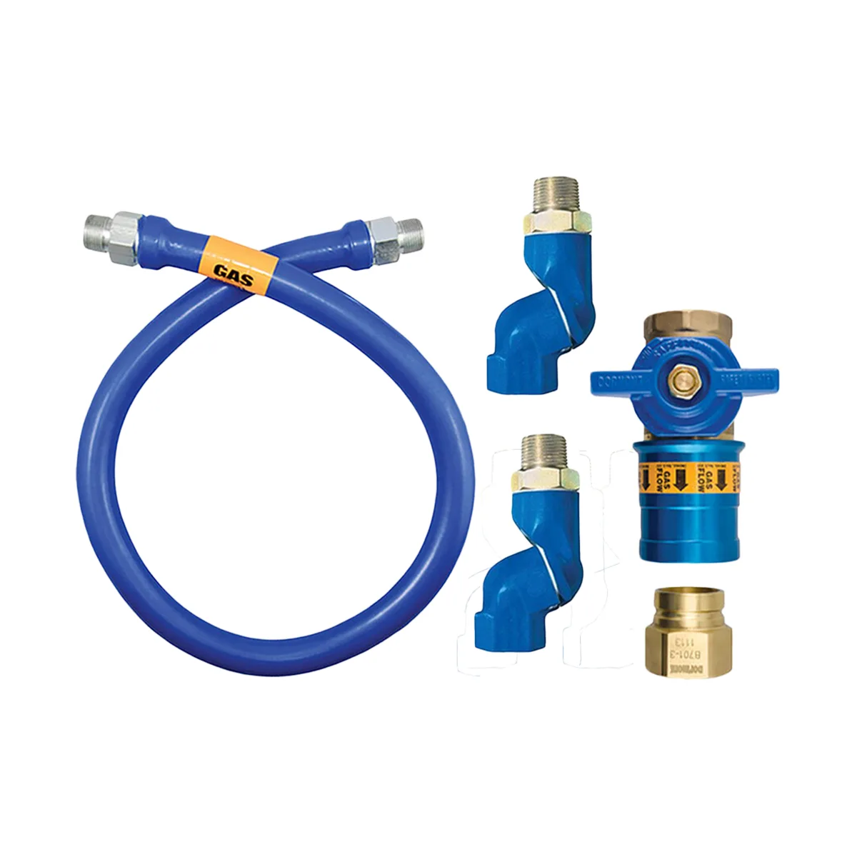 Dormont 1650BPCF2S60 Safety Quik 60" Gas Connector Kit w/ Double Swivel MAX, 1/2" Diameter