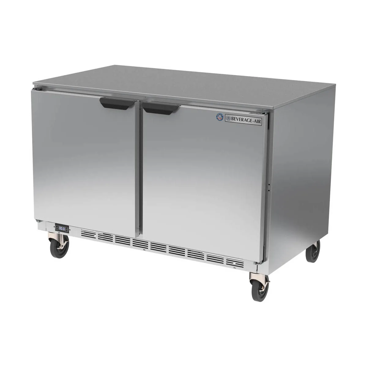 Beverage Air UCF48AHC 48" 2-Door Undercounter Freezer, Stainless Steel Exterior, 11.04 cu. ft.