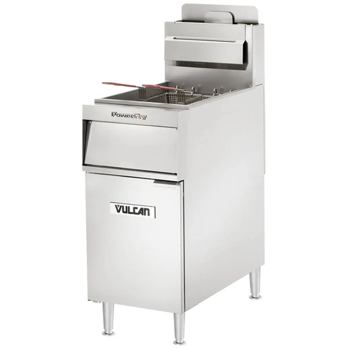 Vulcan VFRY18 18" Heavy Duty Range Match Gas Fryer, 50 lbs, 70.000 BTU