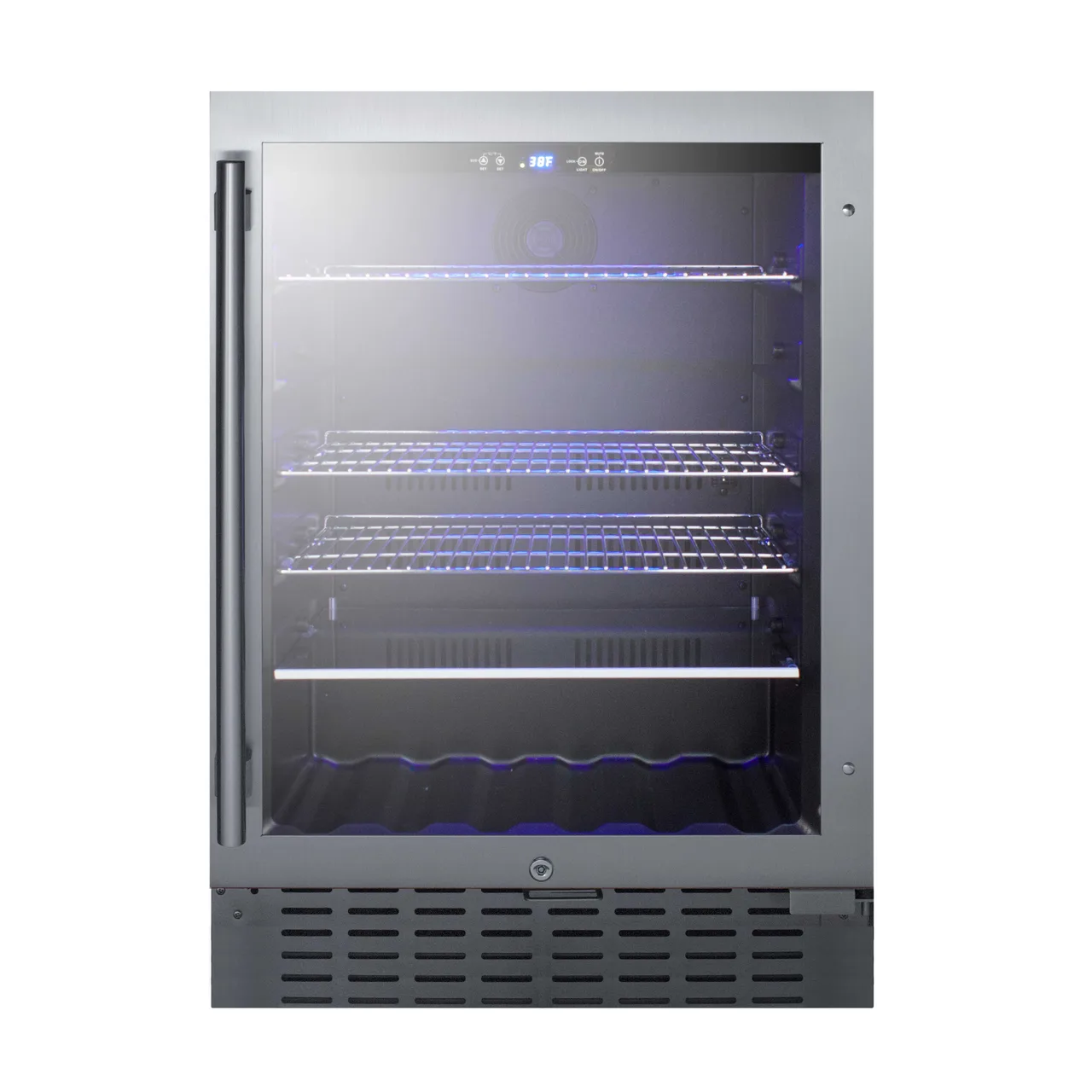 Summit SCR2466BCSS 23" 1-Section Glass Door Beverage Merchandiser, 6 Bottle