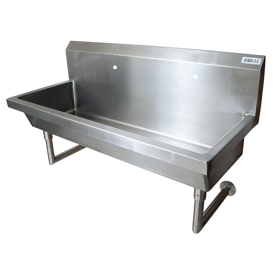 BK Resources MSHS-48W1 48" Wall Mounted Hand Sink without Faucet - 14 gauge / Single Hole