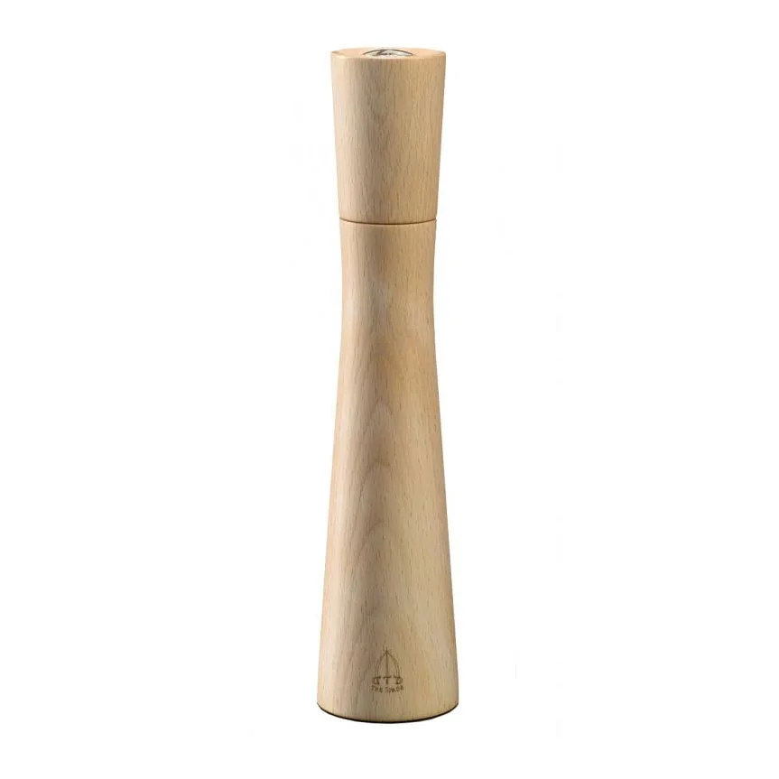 Omcan USA 43675 - TRE SPADE Turandot Pepper Mill, 10.24" Steel Conic, Beech Wood, 20yr Guarantee