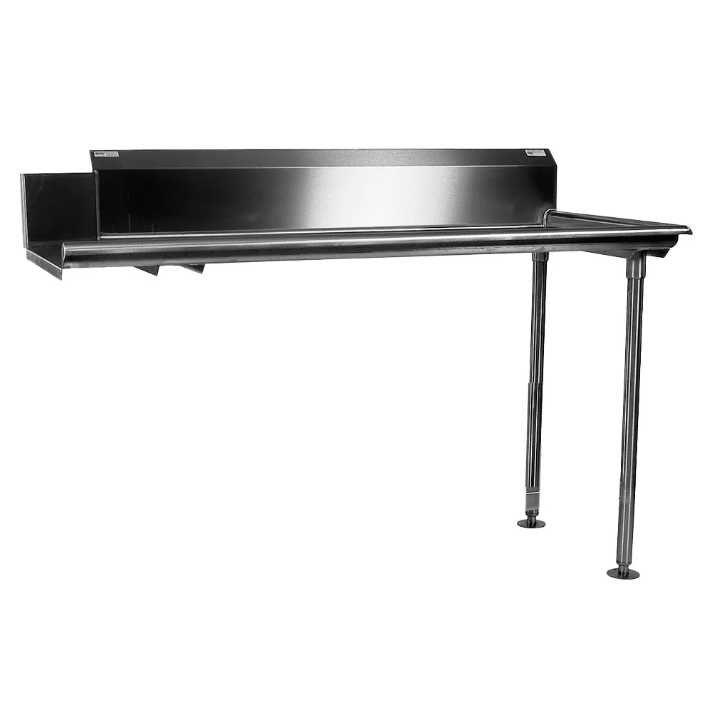 Winholt CDT-14-S-24L Straight Clean Dish Table, 24"L x 30"W - 14 Gauge S.Steel / Left to Right