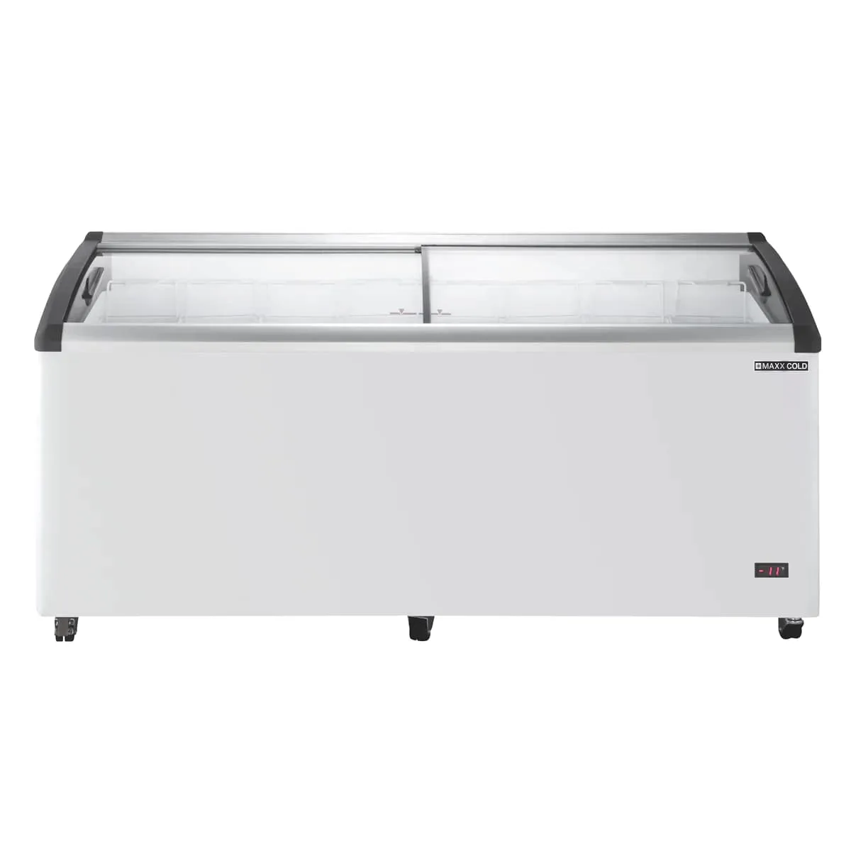 Maxx Cold MXF72CHC-8 72" Curved Lid Ice Cream Display Freezer, 14.3 cu. ft.