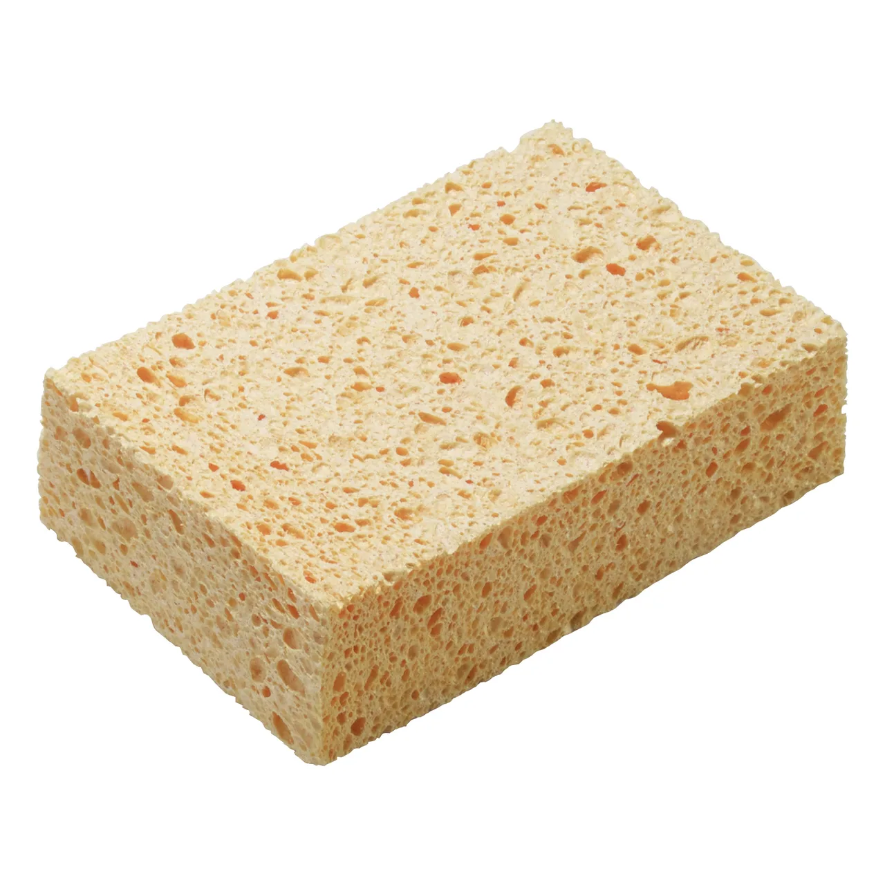 Winco SP-C64Y Yellow Cellulose Scrubbing Sponge, 6" L x 4.2" W x 1.6" H, Biodegradable - 3/Pack