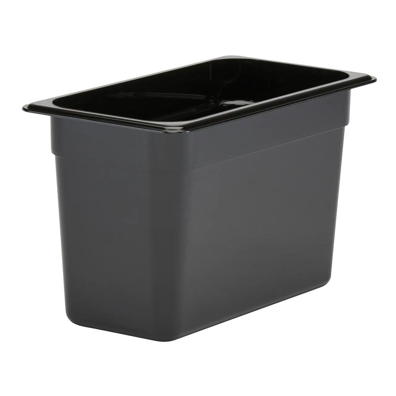 Cambro 38CW110 - 1/3 Size 7.3 Qt Polycarbonate Food Pan, 8" Deep, Black, NSF