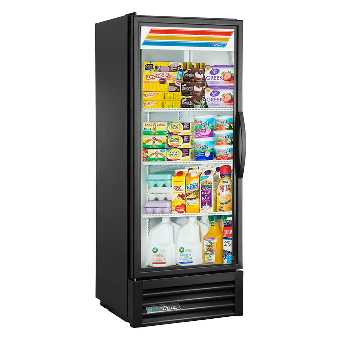 True GDM-12-HC~TSL01 24" 1-Section Glass Door Refrigerated Merchandiser in Black, 12 Cu. Ft.