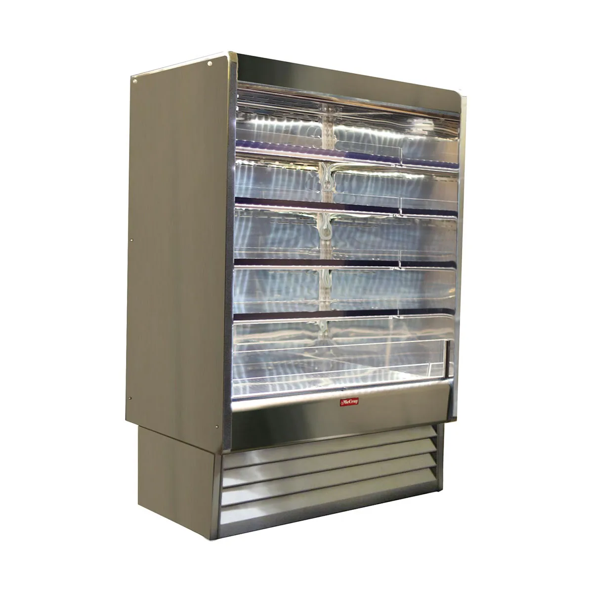 Howard-McCray SC-OD35E-8-S-LED 99" Dairy Open Air Merchandiser, Stainless Steel, Self-Contained