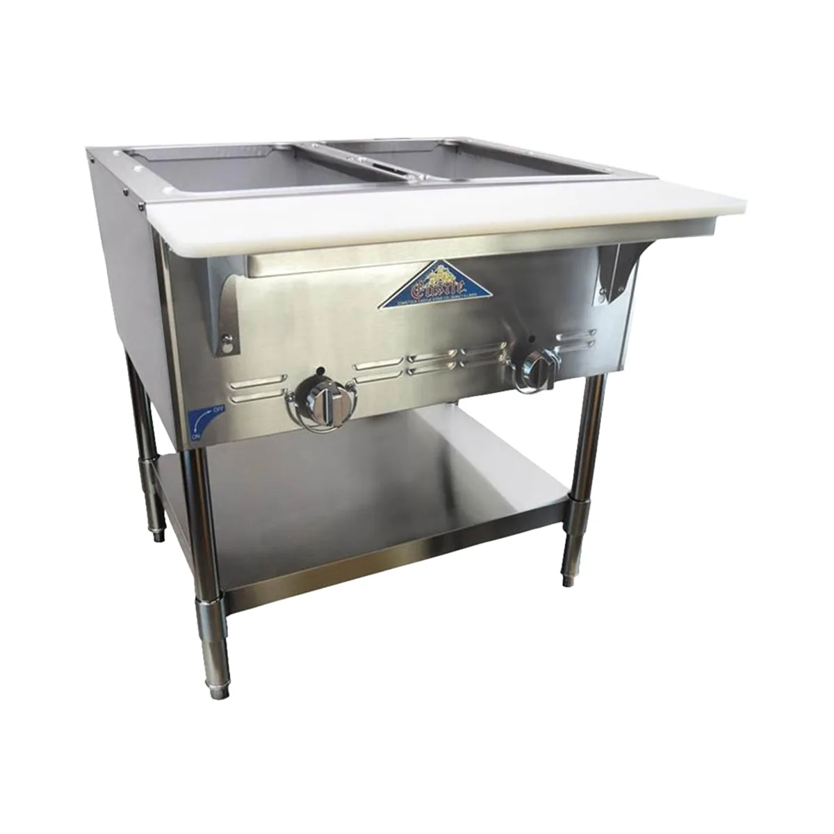 Comstock-Castle CCGST-2 30" Commercial Gas Steam Table with (2) Dry Wells