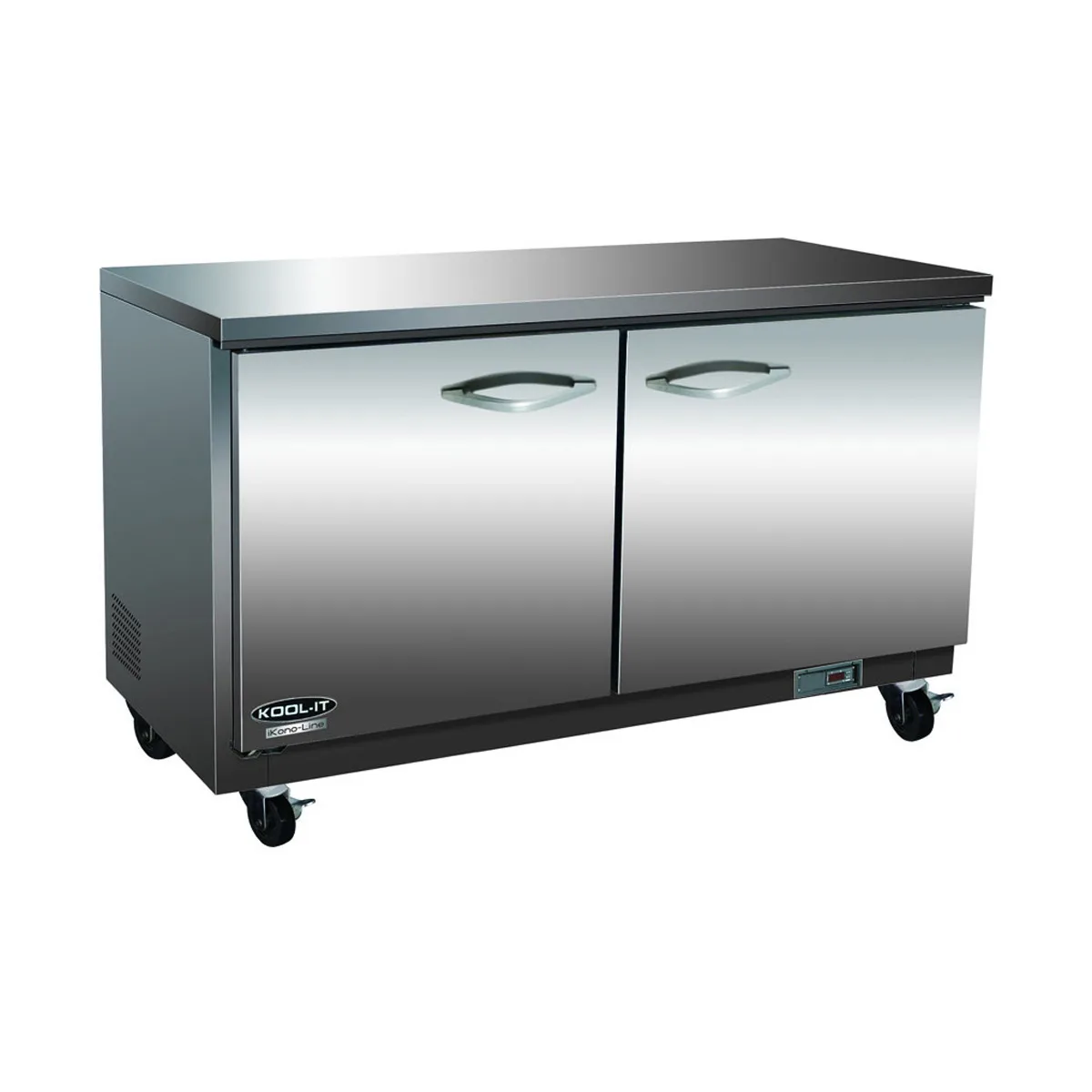 IKON IUC36R 36" Two Section Undercounter Refrigerator, Stainless Steel, 2 Solid Doors, 7.7 cu. ft.