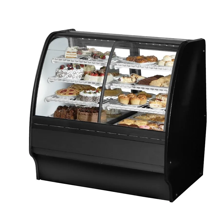 True TGM-DZ-48-SC/SC-B-W 48" Black Dry / Refrigerated Bakery Case