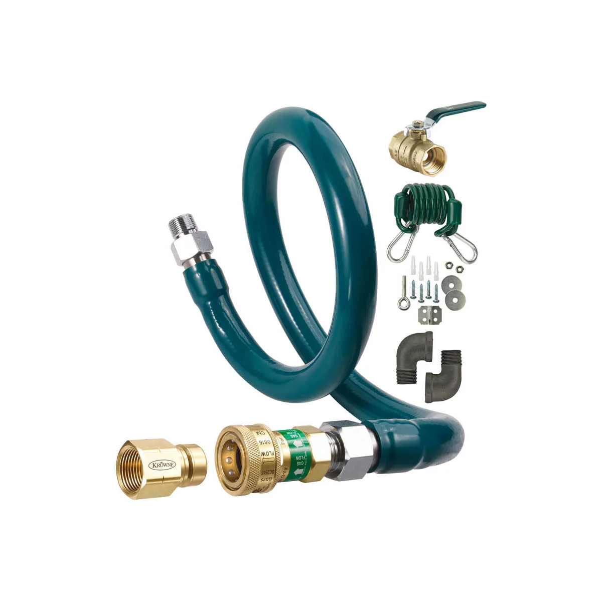 Krowne M12536K Royal Series Moveable Gas Connection Kit, 1-1/4” I.D., 36” Long