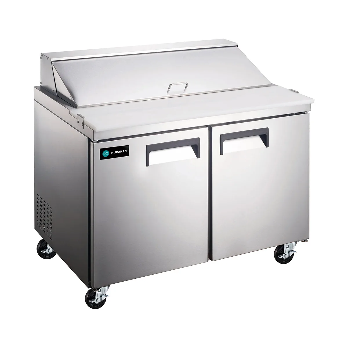 Hurakan HKN-SPT60R2E 60" Sandwich / Salad Prep Table, 2-Door, Fits (16) 1/6 Size Pans