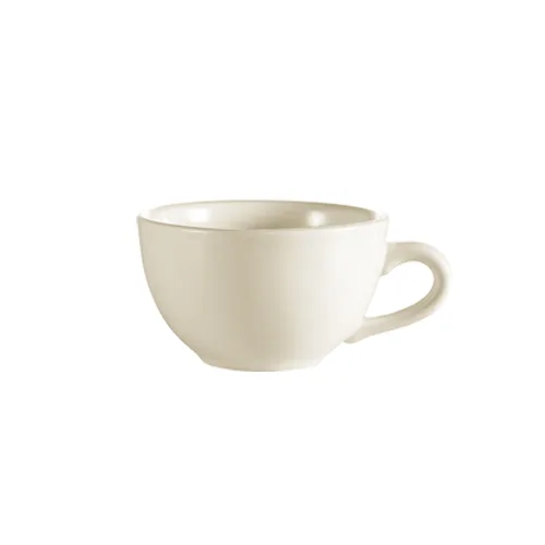 CAC China WAS-1 Coffee Cup 7 oz (3‑3/4" Dia x 2‑1/4" H) White Ceramic Microwave Safe - 1 Dozen