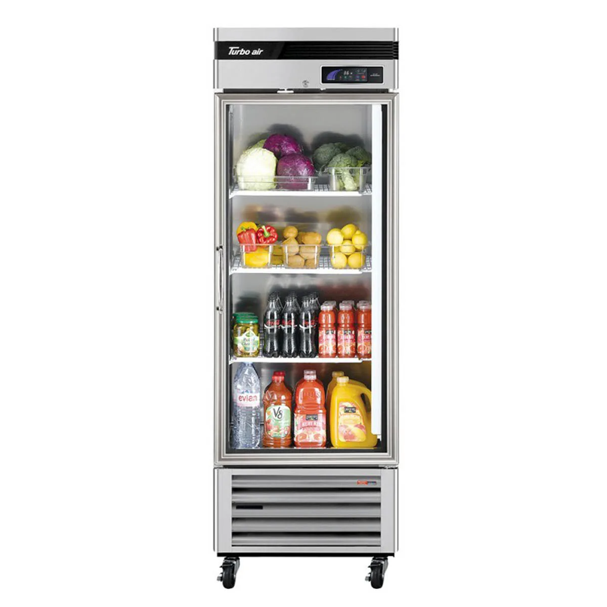 Turbo Air TSR-23GSD-N6 27" 1-Glass Door Merchandiser Refrigerator, 20 cu. ft., Stainless Steel