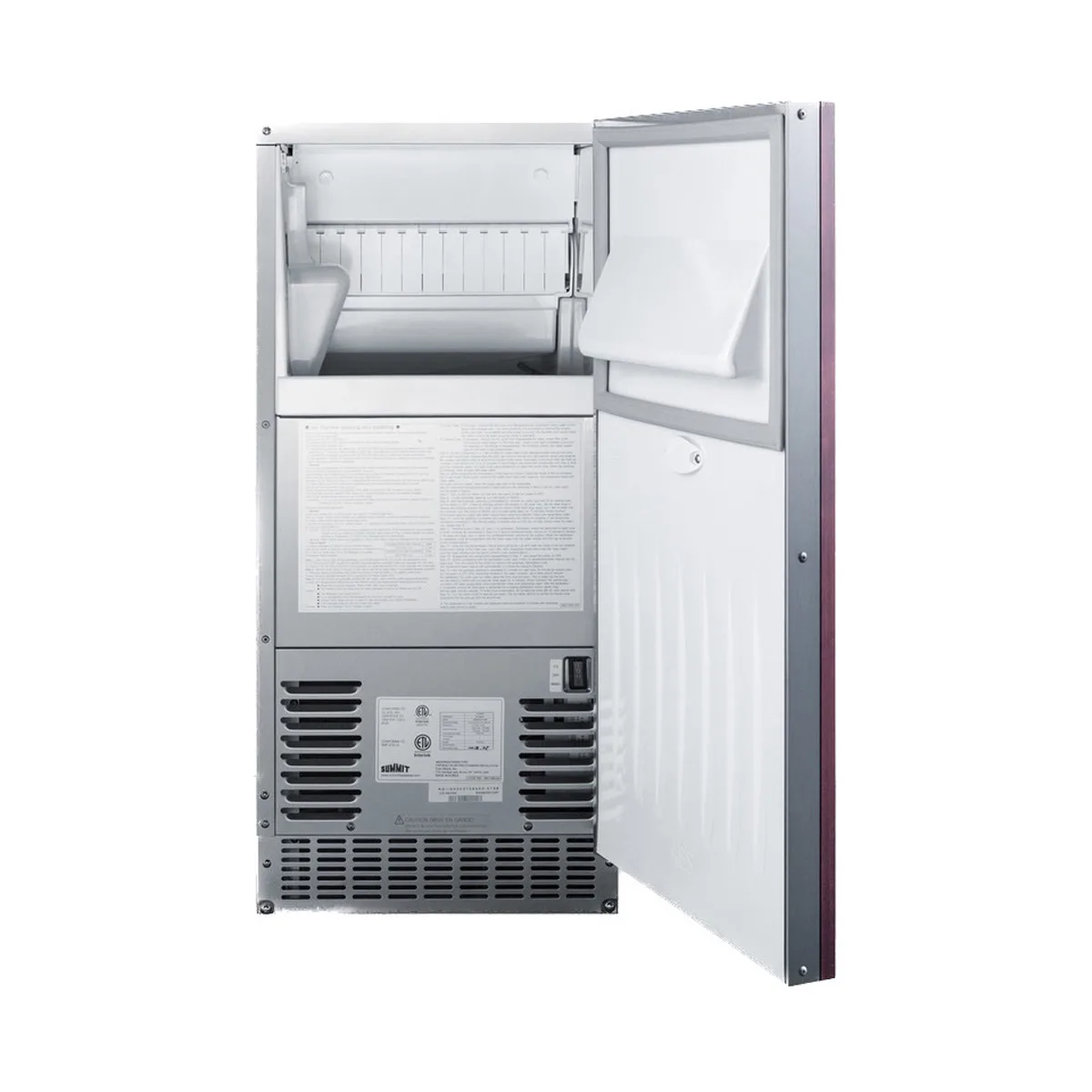 Summit BIM68OSPUMPIF 15" Air Cooled Full Cube 62 lb Undercounter Ice Machine with 26 lb Bin