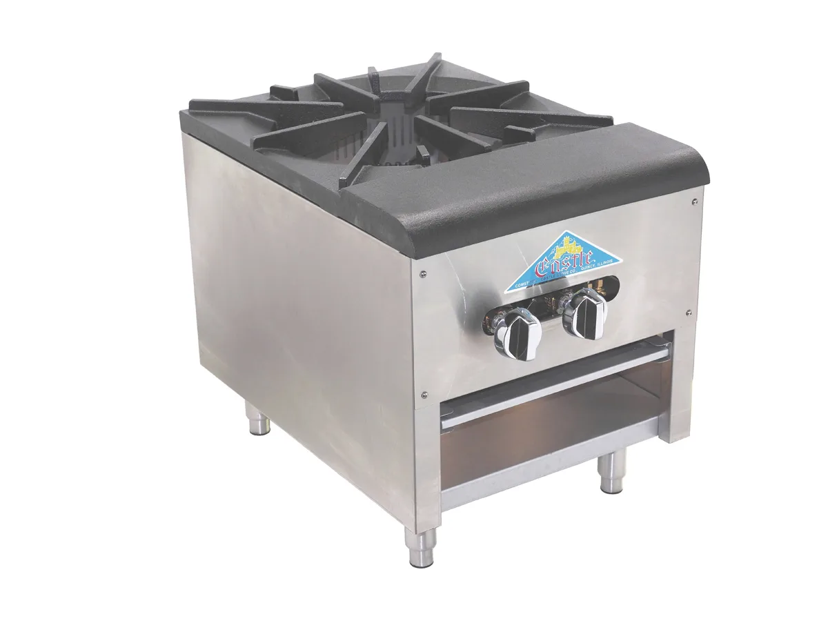 Comstock-Castle CCSP-1 18" Gas Stock Pot Range w/ (1) Three Ring Burner, Low Height, Manual Control, 110.000 BTU