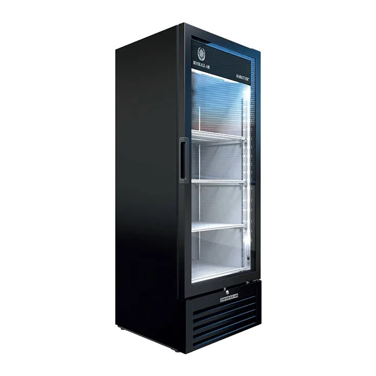Beverage Air MT12-1B 24" 1-Section Marketeer Glass Door Merchandiser in Black, 11.5 cu. ft.
