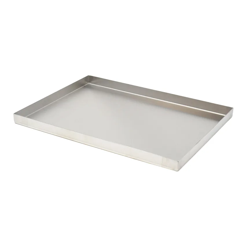 Omcan USA 43516 - 6" x 24" x 1" Stainless Steel Food Pan with Corner Drain Holes, 1" Depth