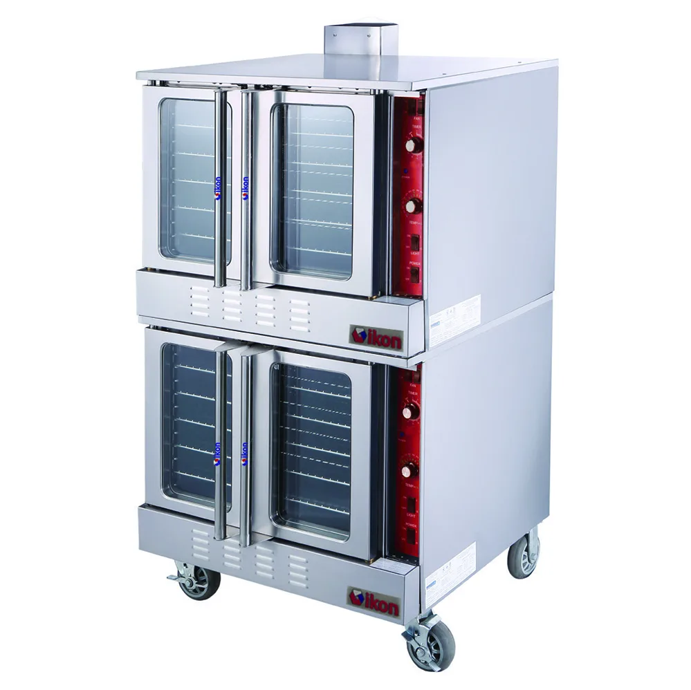 IKON IGCO-2 Double Deck Full Size Natural Gas Dual Convection Oven, Standard Depth, 108.000 BTU
