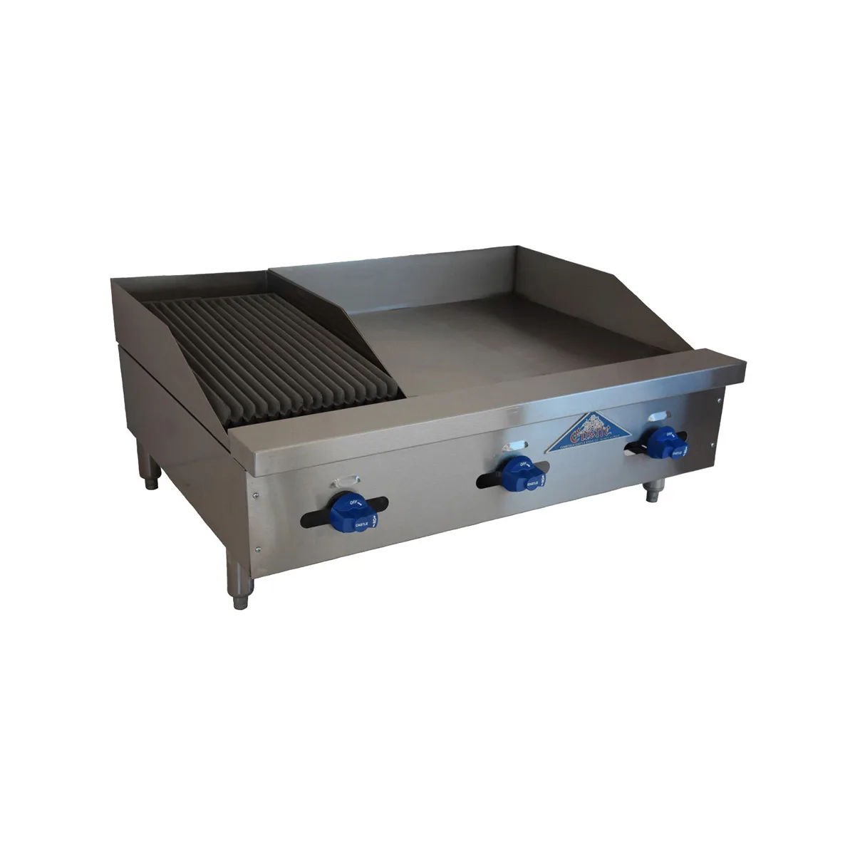 Comstock-Castle FHP42-30T-1LB 42" Countertop Gas Griddle/Charbroiler Combination, 97.000 BTU