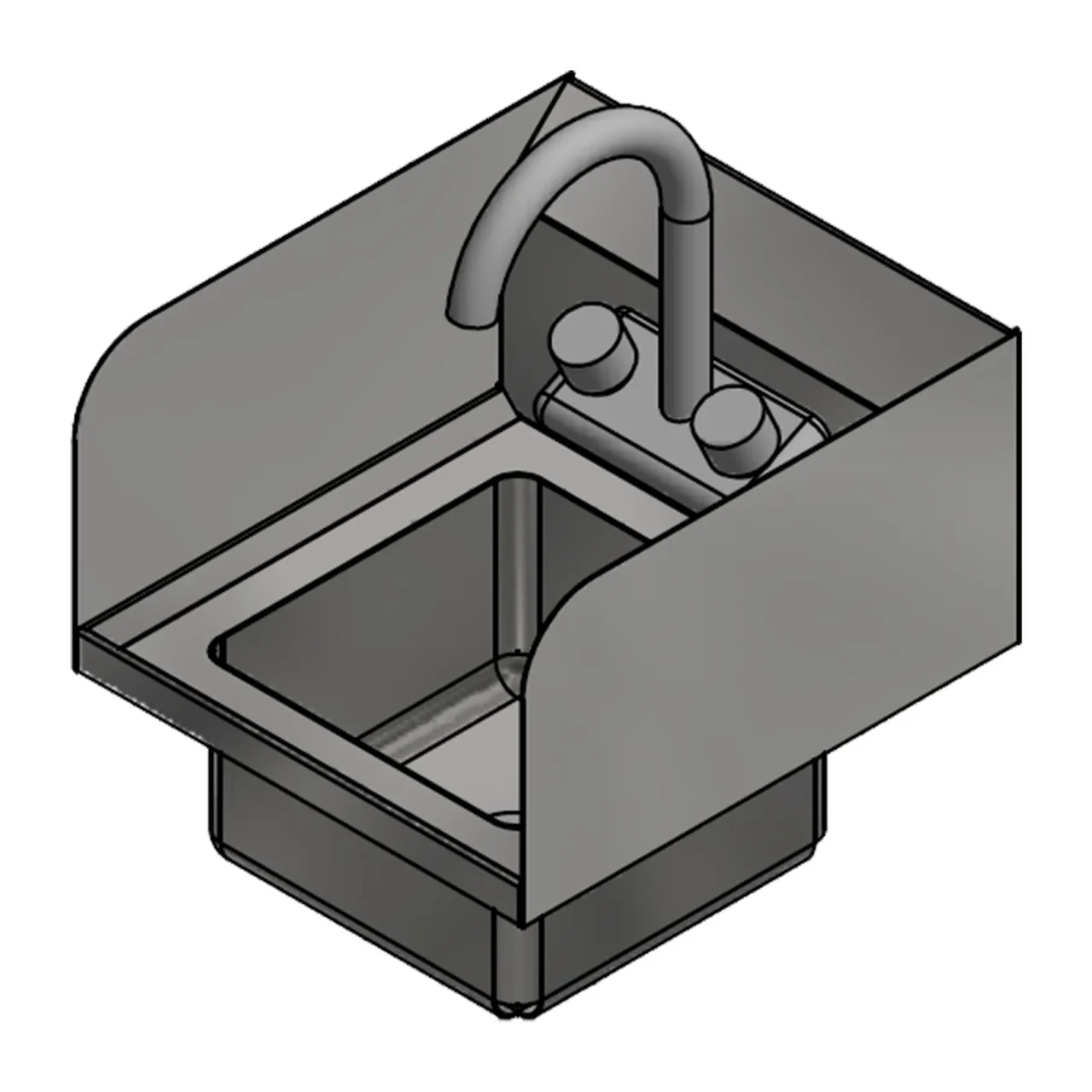 Winholt WS-HS-99-5D-SS-KT 12" Hand Sink