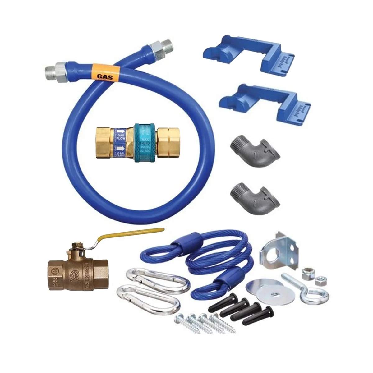 Dormont 1650KIT60PS Deluxe SnapFast 60" Gas Connector Kit w/ Safety-Set, 1 /2" Diameter