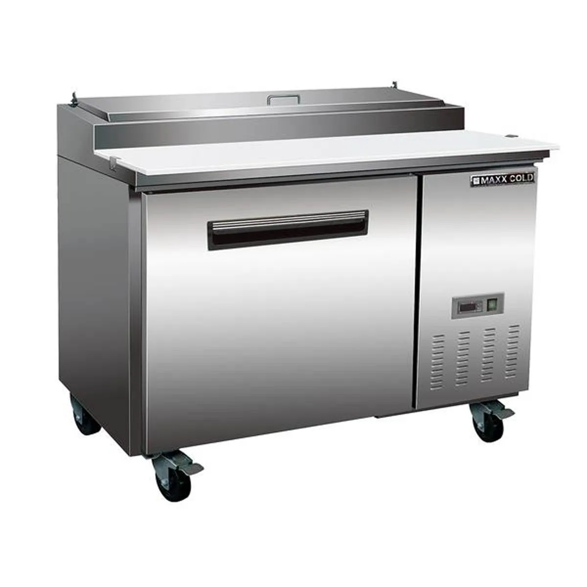 Maxx Cold MXCPP50HC 47" Refrigerated Pizza Prep Table w/ 1 Door, 12 cu. ft.