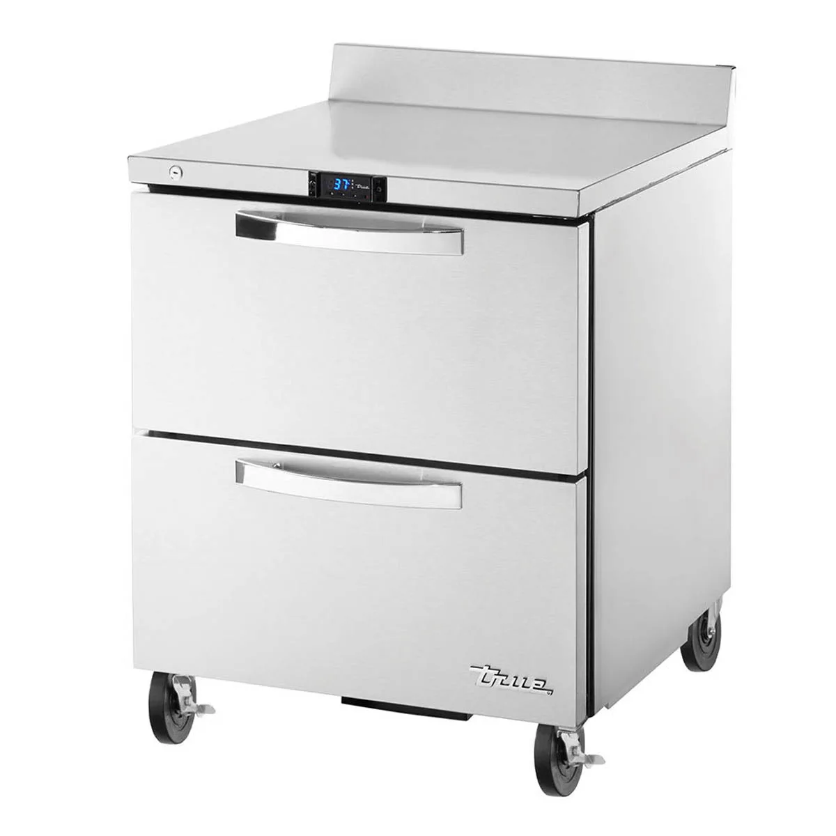 True TWT-27D-2-HC~SPEC3 27" 1-Section Worktop Refrigerator w/ 2 Drawers, All Stainless Steel