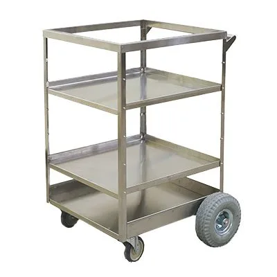 Lakeside 811 Stainless Steel All-Terrain Meal Delivery Cart w/ 3 Shelves