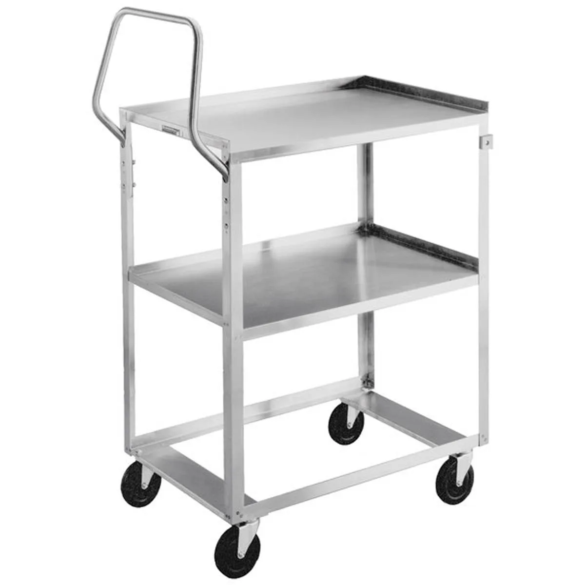 Lakeside 6610 31" 2 Shelves Stainless Steel Ergo-One® Light Duty Utility Cart