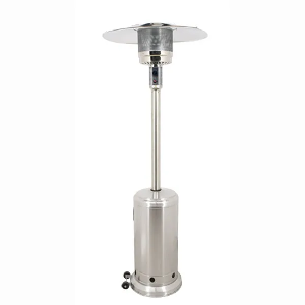 Omcan USA 47016 Patio Heater, 87H, Propane/Butane, 45,000 BTU, Stainless Steel, Powder Coat Finish