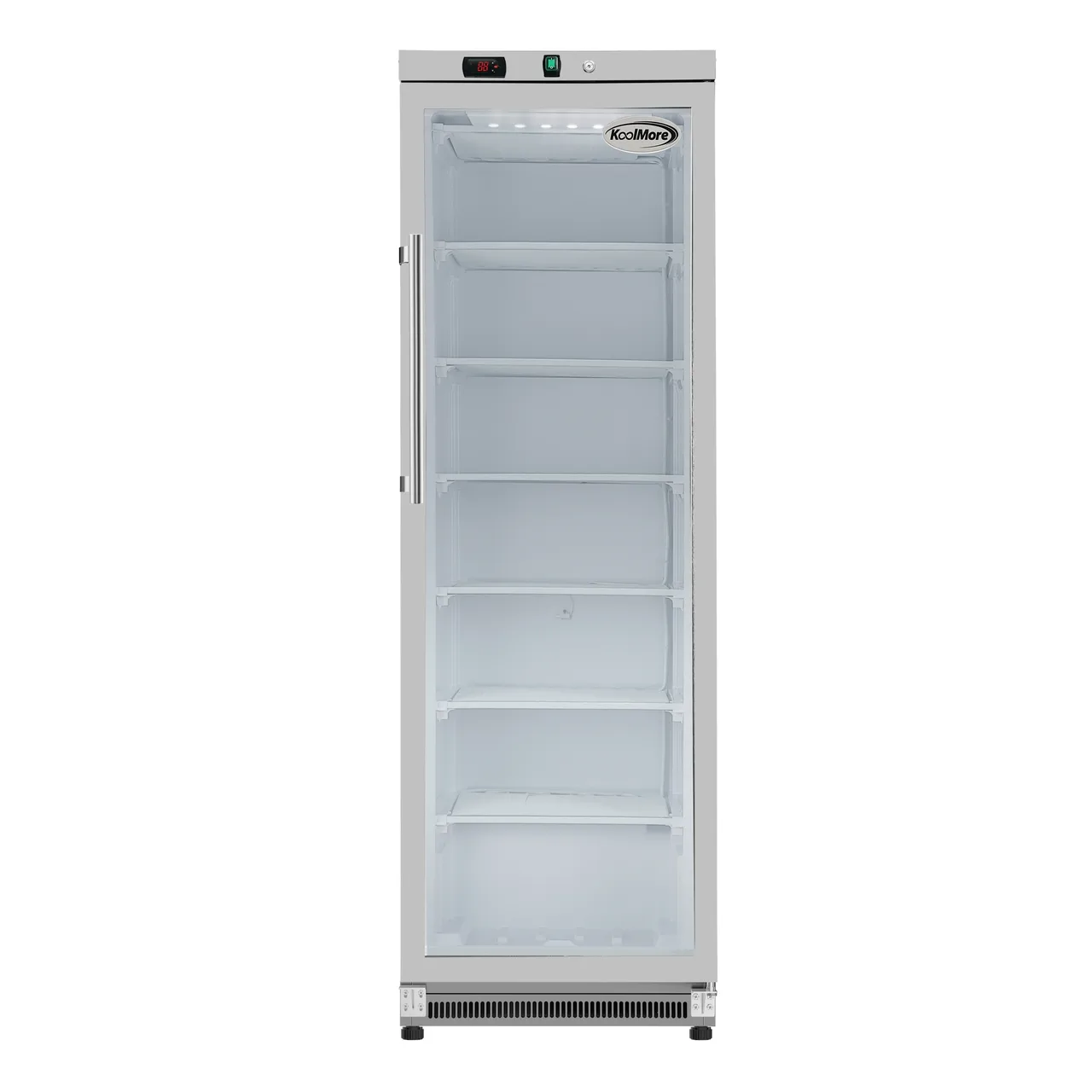 Koolmore KM-FMD12SGD 24" 1-Glass Door Reach-In Freezer, Bottom Mounted, 12 cu. ft., Stainless Steel