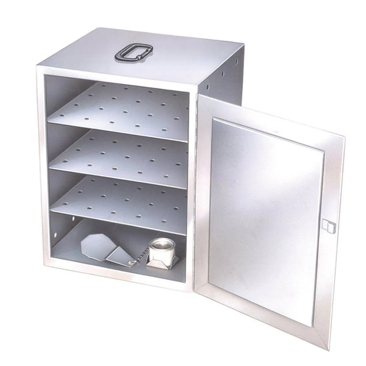 Lakeside 112 Stainless Steel 3-Shelf Food Carrier Box for Room Service Tables - Solid Fuel