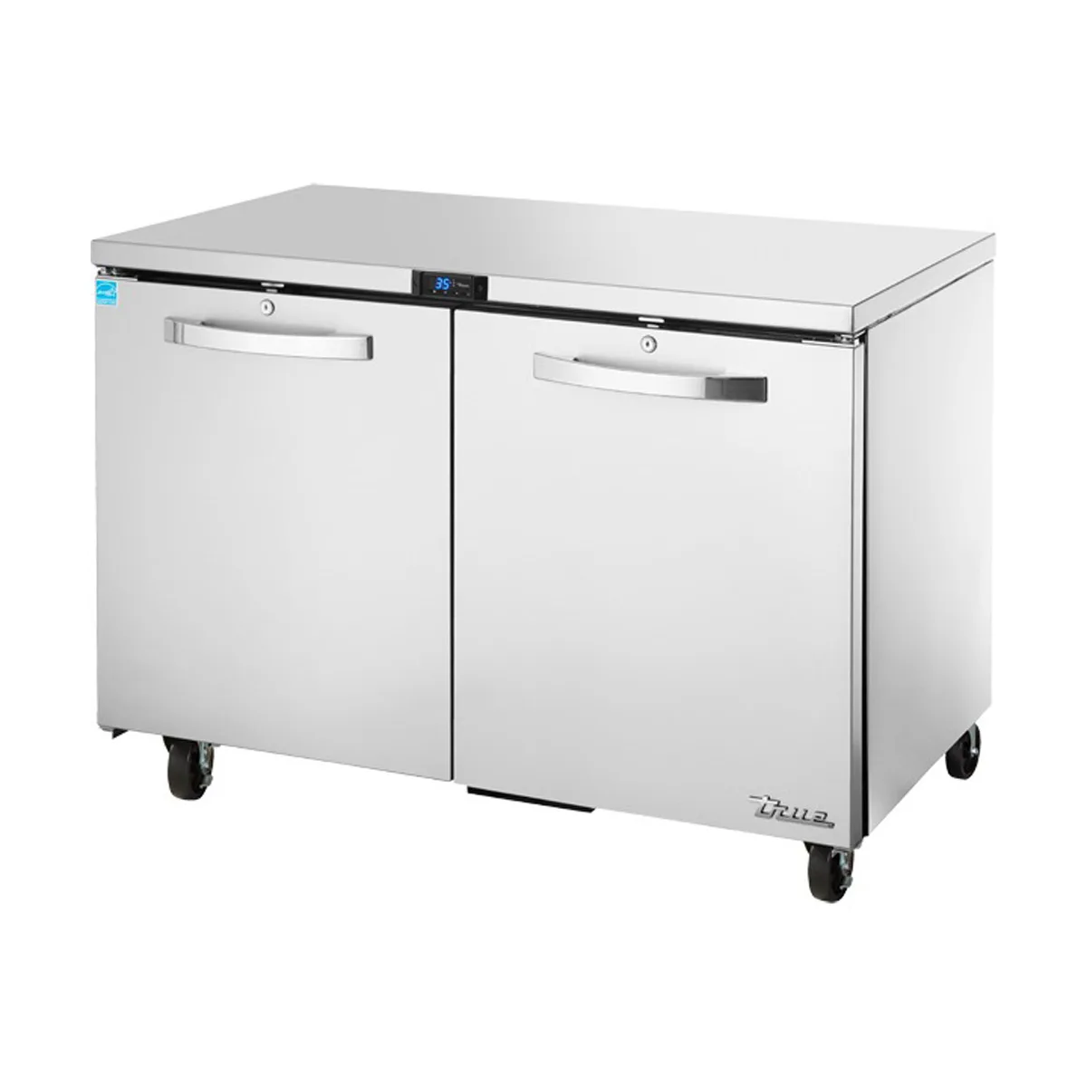 True TUC-48-HC~SPEC3 48" 2-Section Undercounter Refrigerator w/ Heavy-Duty 2 Solid Doors
