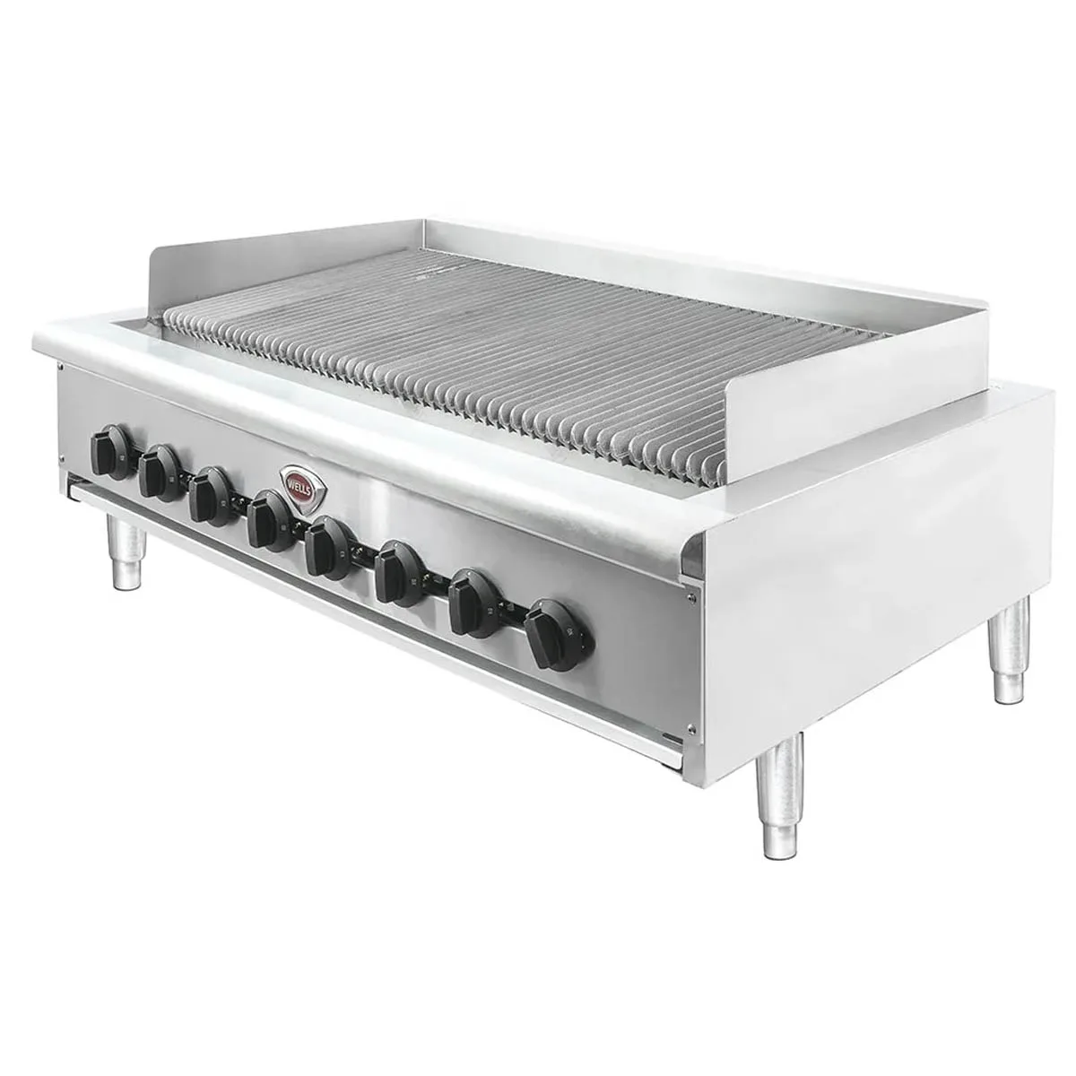 Wells HDCB-4830G 48" Countertop Heavy Duty Gas Radiant Charbroiler w/ (8) Burners, 160.000 BTU