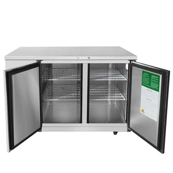 Atosa USA MBB59GR 57" Two Section Back Bar Cooler with Solid Door, 17.3 cu. ft.