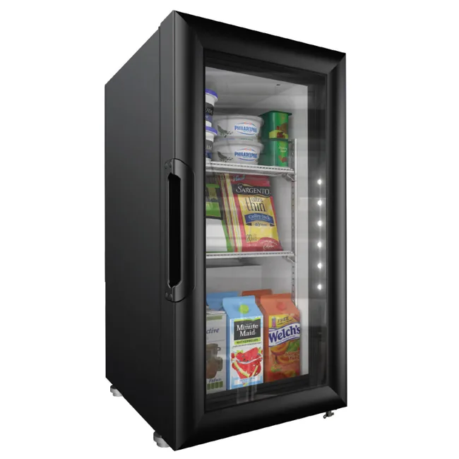 Omcan USA 45800 - 14" Countertop Glass Door Refrigerator, 1.5 cu ft, 1/10 HP, 32‑44°F, ENERGY STAR®