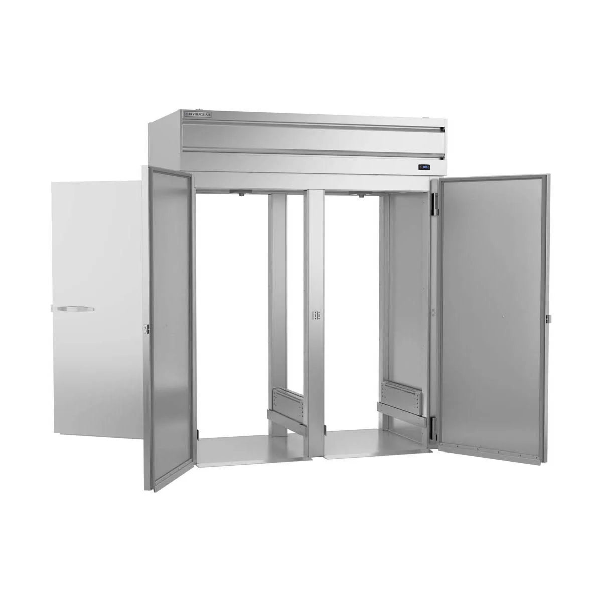 Beverage Air PHI2-1S 2-Section Roll-In Heated Holding Cabinet, 44.2 cu ft, Stainless Steel Exterior, Aluminum Interior, Solid Doors, Digital Thermometer