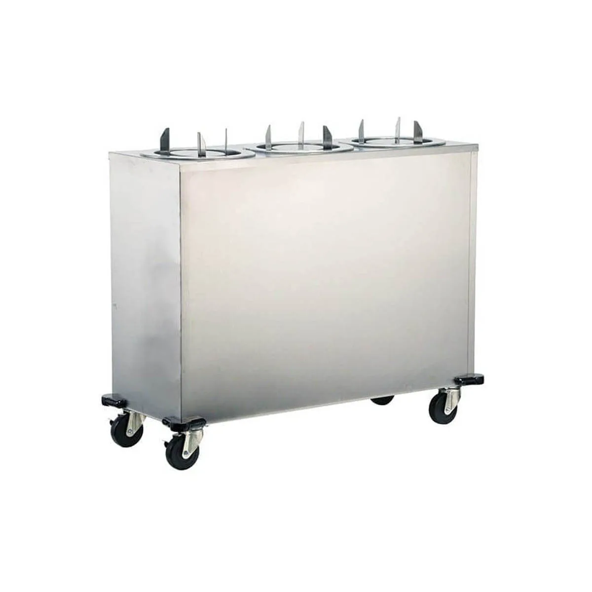 Lakeside 962 Mobile Enclosed 3-Stack Dish Dispenser w/ 9.75" Dia. Dish Size, Unheated