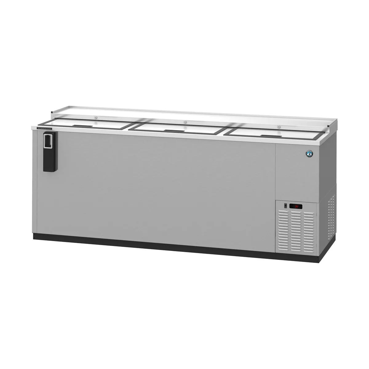 Hoshizaki CC80-S 80" Three Section Stainless Steel Horizontal Bottle Cooler, 24.67 cu. ft.