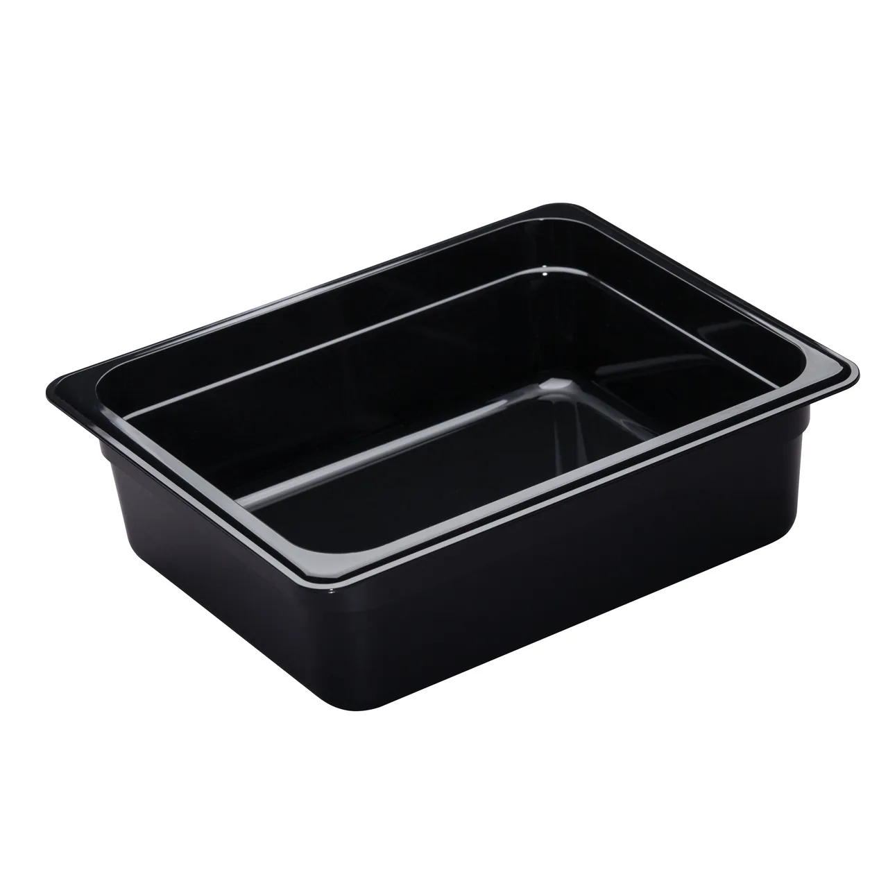 Cambro 24CW110 Food Pan - 6.3 Qt, 4" Deep, 1/2 Size, Black Polycarbonate, NSF
