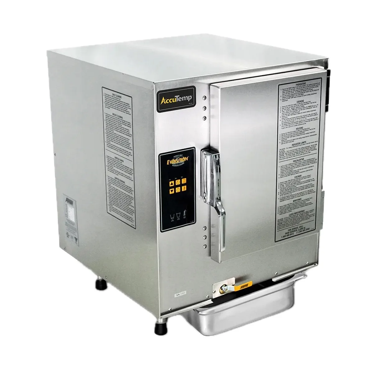 AccuTemp E62081D060 6 Pan Countertop Electric Convection Steamer, Boilerless, Connectionless, 208V