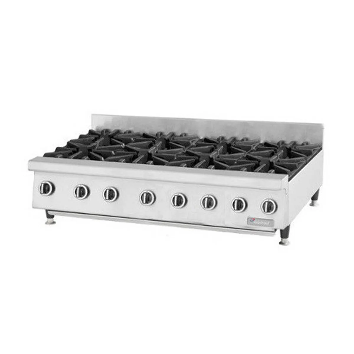 Garland US Range GTOG48-8 48" Countertop Heavy Duty Gas Hotplate with (8) Burners, 240.000 BTU