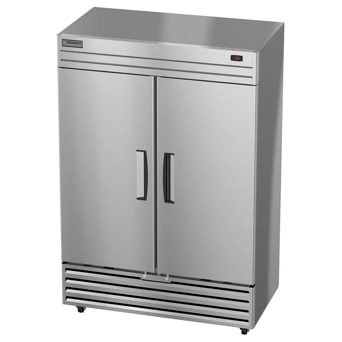 Hoshizaki ER2A-FS 54" 2-Section Reach-In Refrigerator w/ 2 Solid Doors, Bottom Mount, Aluminum Interior, 39 cu. ft.